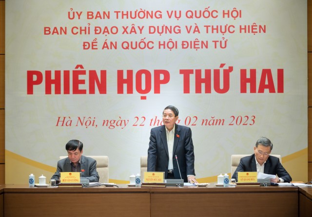 PHÓ CHỦ TỊCH QUỐC HỘI NGUYỄN ĐỨC HẢI CHỦ TRÌ PHIÊN HỌP BAN CHỈ ĐẠO XÂY DỰNG VÀ THỰC HIỆN ĐỀ ÁN QUỐC HỘI ĐIỆN TỬ